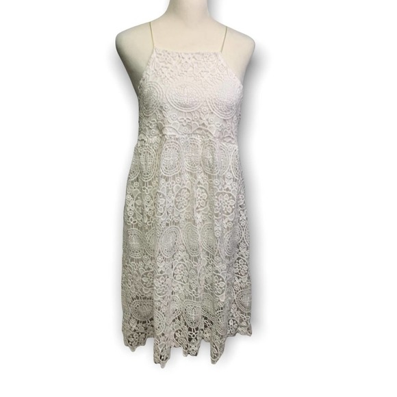 NWT Tobi White Crochet Lace Dress - Picture 1 of 6